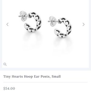 James Avery small heart hoops
